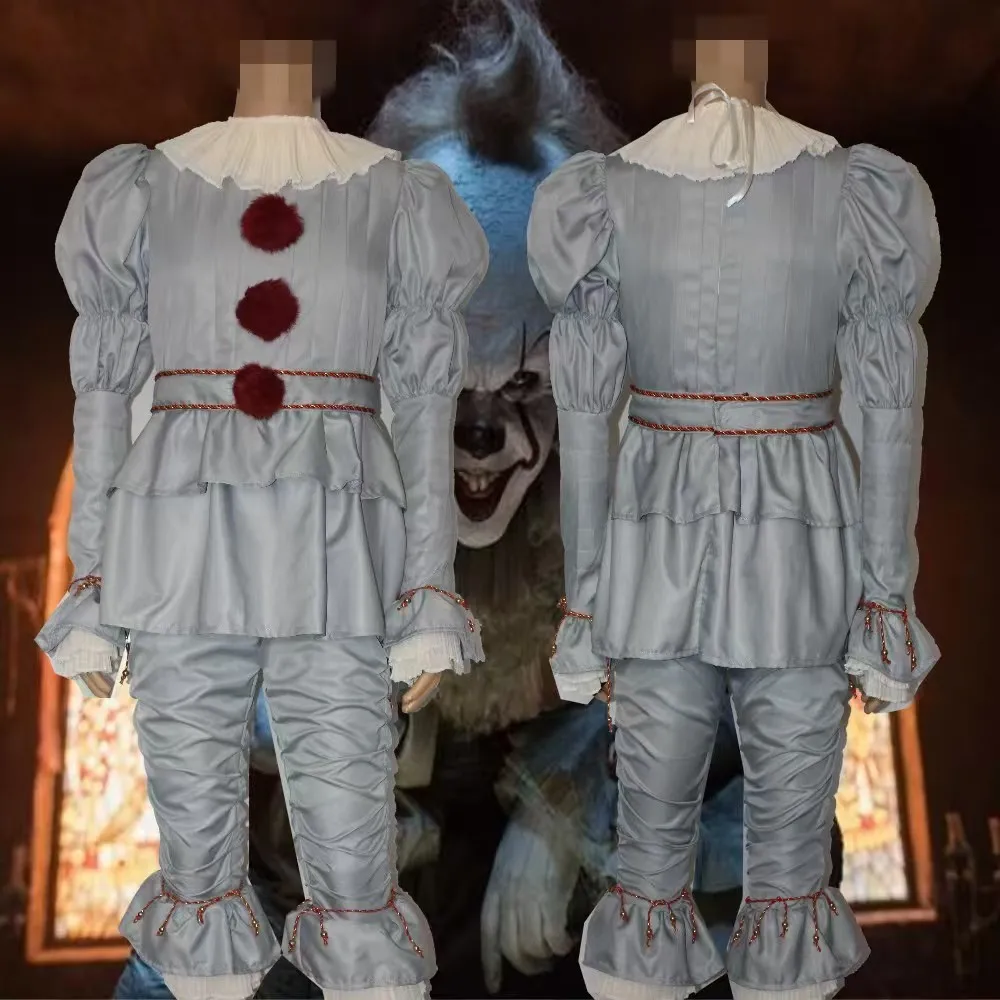 Clown Cosplay Pennywise Uniform Unisex Outfits Horror Halloween Cosplay Pennywise Body