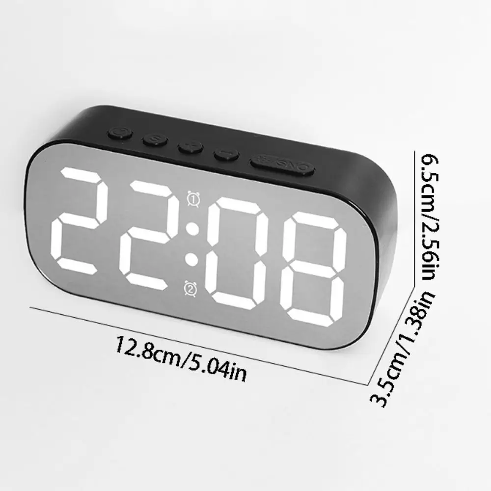 12/24H تنسيق ساعة منبه رقمية عرض درجة الحرارة الهادئة ساعة الطاولة الإلكترونية عرض التاريخ وضع الغفوة مؤقت النوم #3