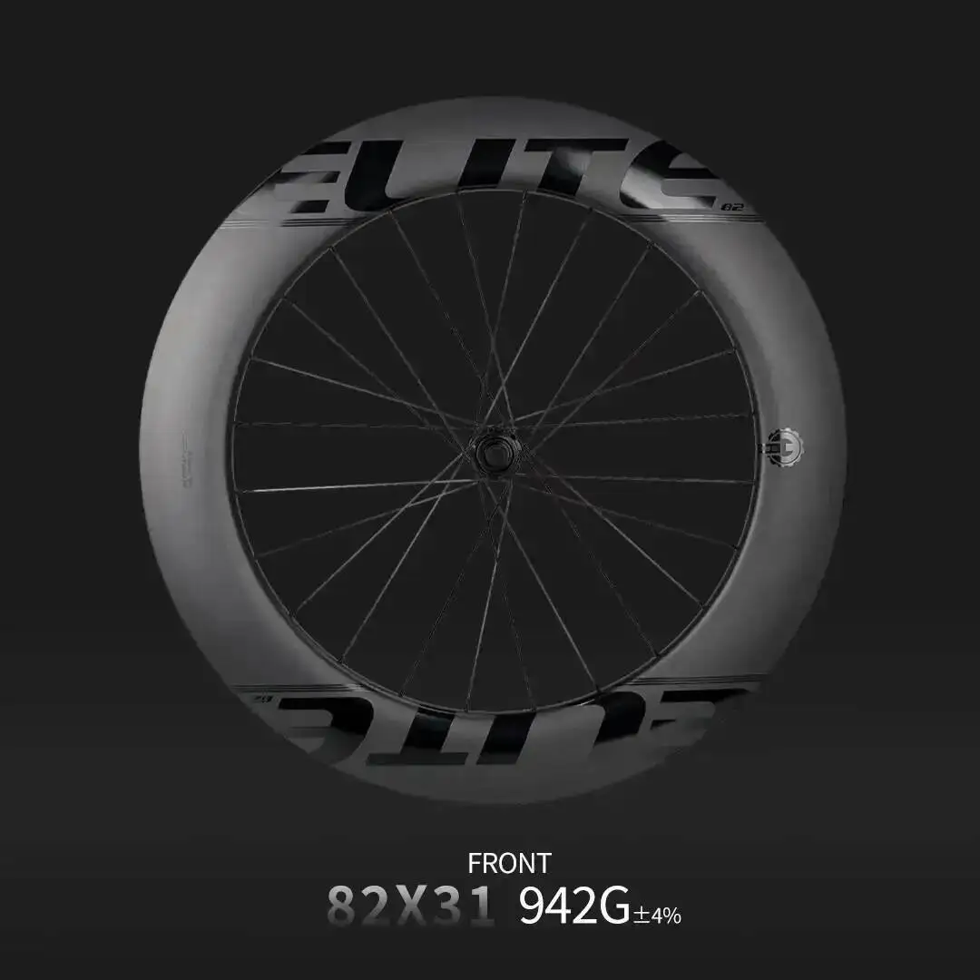 ELITEWHEELS 700C カーボンディスクホイール エアロシェイプ UDマット