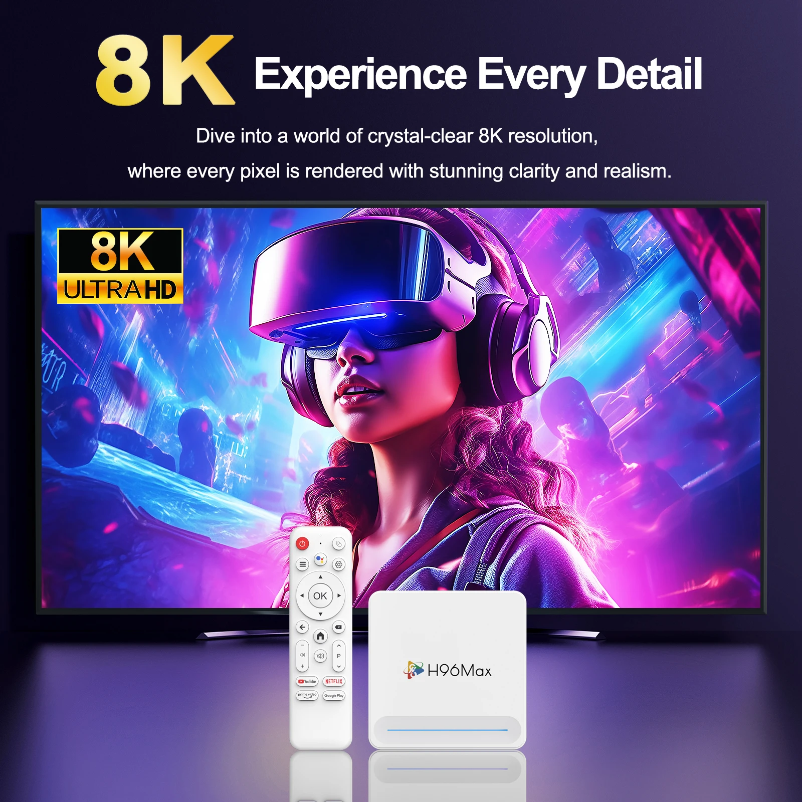 الأصلي H96 ماكس H618 زائد TV Box 8K Android14 2.4/5G WiFi6 التلفزيون الذكي المنزل الذكي 8K HDR صوت عن بعد يوتيوب Netflix لاعب