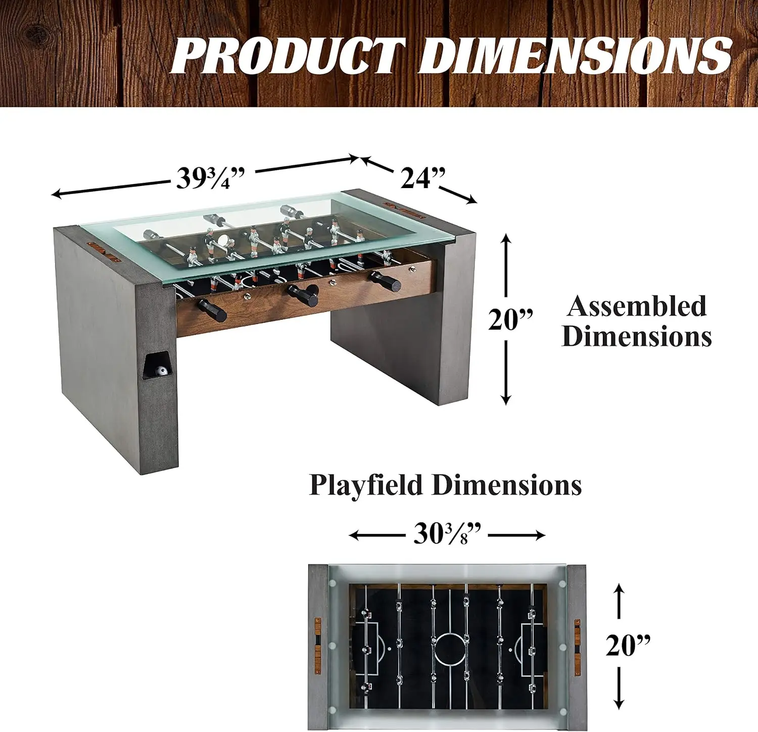 Foosball Multiple Styles Soccer Foosball Tables, Durable & Stylish Designs with Tabletop Sports Soccer Balls, Perfect