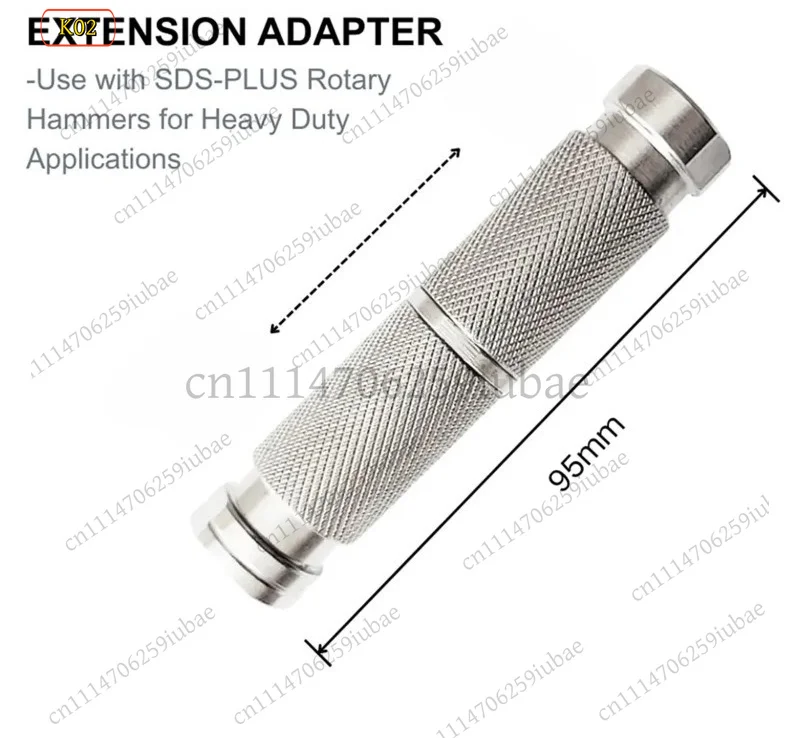 LK SDS Plus Extension Adapter with Plus-Lock Bridge Coupler for Rotary Hammer, Heavy Duty Metal Power Tool Accessories