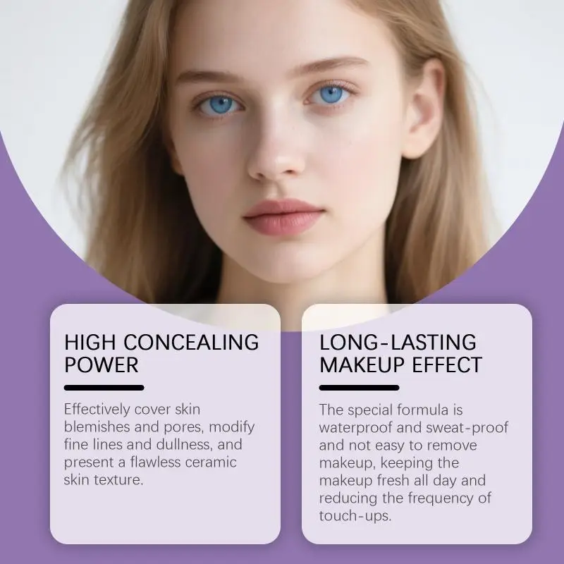 2-In-1dual Head Color Changing Foundation Stick Full Coverage Hydrating Lightweight Concealer Cream Stick For All Skin Types