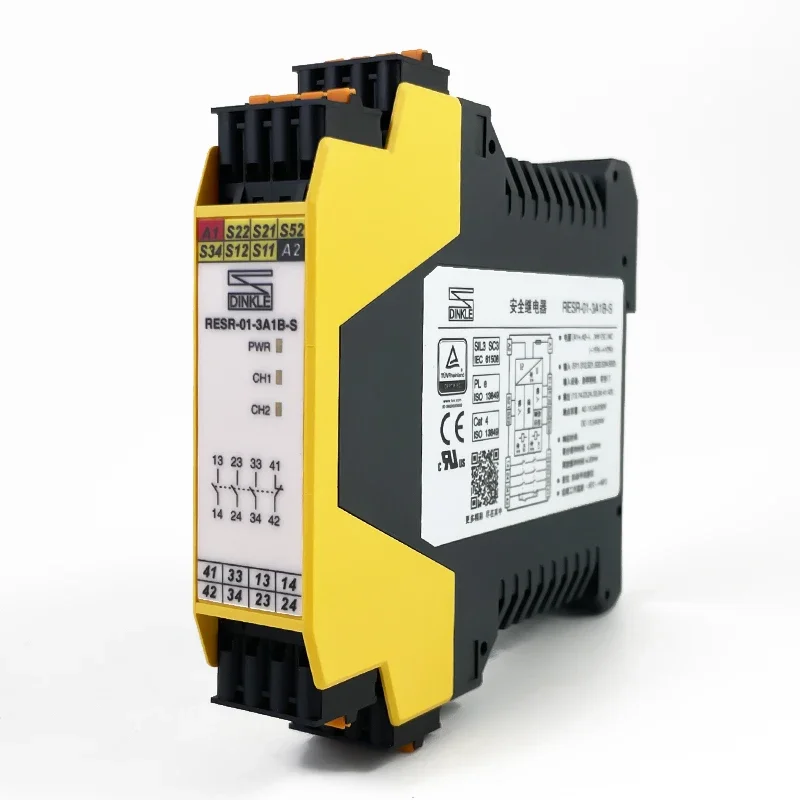 

24V DC/AC 3 normally open, 1 normally closed Dinkle Safety relay - direct insertion type RESR-01-3A1B-S