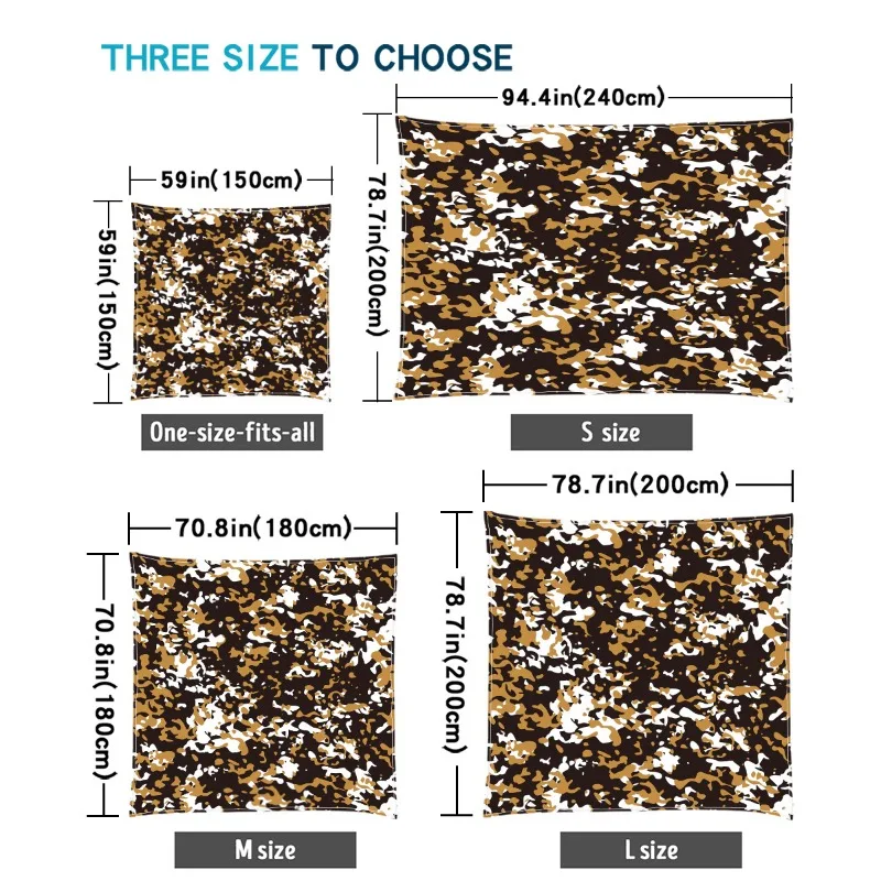 Camouflage Pattern Print Tent Canopy Fabric Quick-drying Water-resistant Moisture-proof Outdoor Picnic Tent Cloth Camping Tent