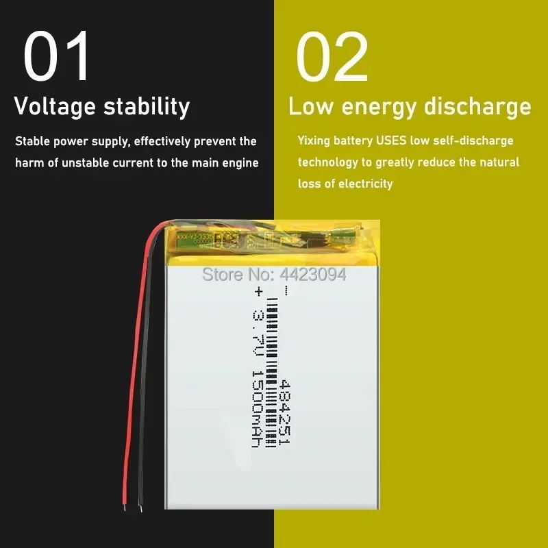 3.7V 1500mAh 484251 504050 Lithium polymer Rechargeable battery For Tablet PC Bluetooth headset toys navigation instruments MP4