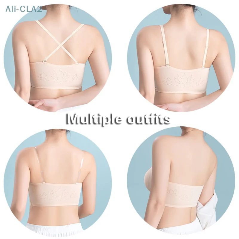 Women Strapless Bra Seamless Tube Tops Breathable Wireless Wedding Brassiere Push Up Bras Sexy Female Lingerie Invisible image 6
