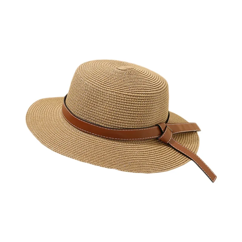 Hat Female Fashion Cross Belt Straw Hat Beach Big Brim Summer Sun Protection By The Sea Sun Hat