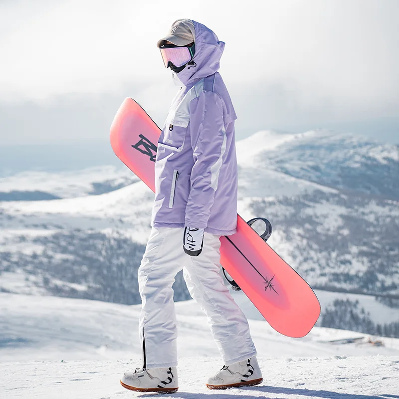 New Thick Warm Ski Suit Women And Men Waterproof Windproof Couple Snowboarding Jackets Pants Set Male Snow Outdoor Costumes