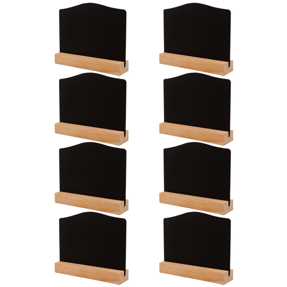 

8 Pcs Mini Chalk Boards Signs Double-sided Blackboard Ornaments Small Chalkboard Wooden