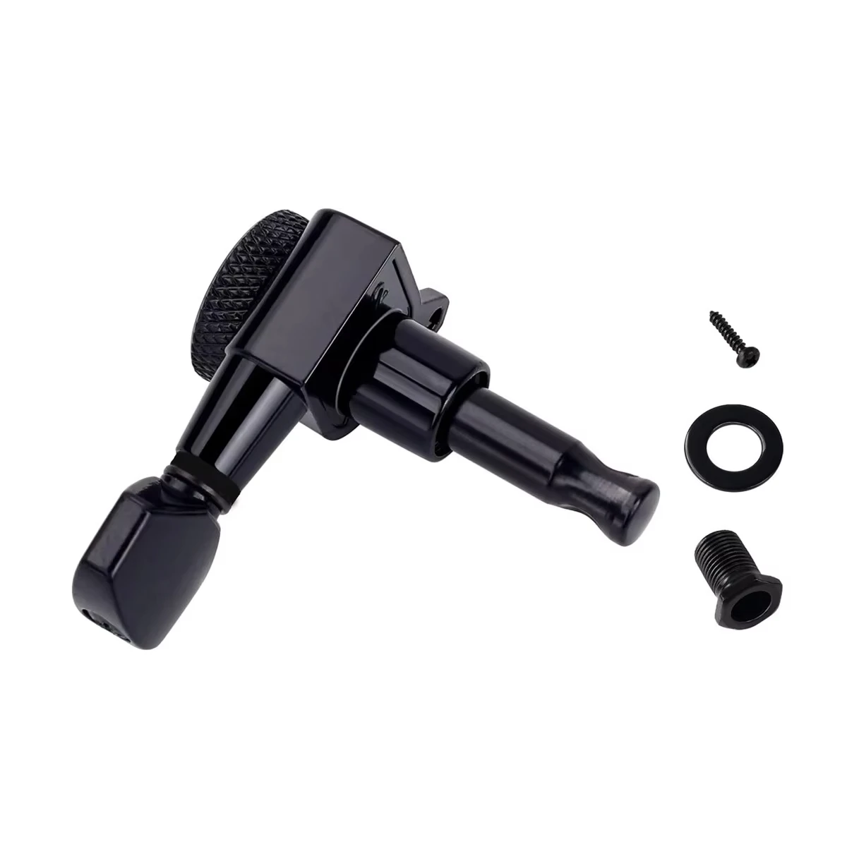 6 stks Rechts Vergrendeling Gitaar String Tuning, machine heads, zwart overbrengingsverhouding voor 6R inline, voor akoestische gitaar accessoires