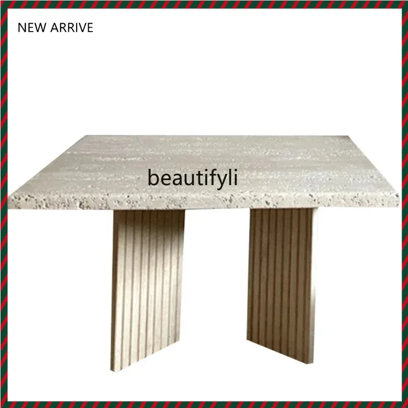 

Скандинавский ваби, песочный ветер, травертин, журнальный столик, квадратный натуральный мрамор, креативная личность, диван для маленькой квартиры, гостиной