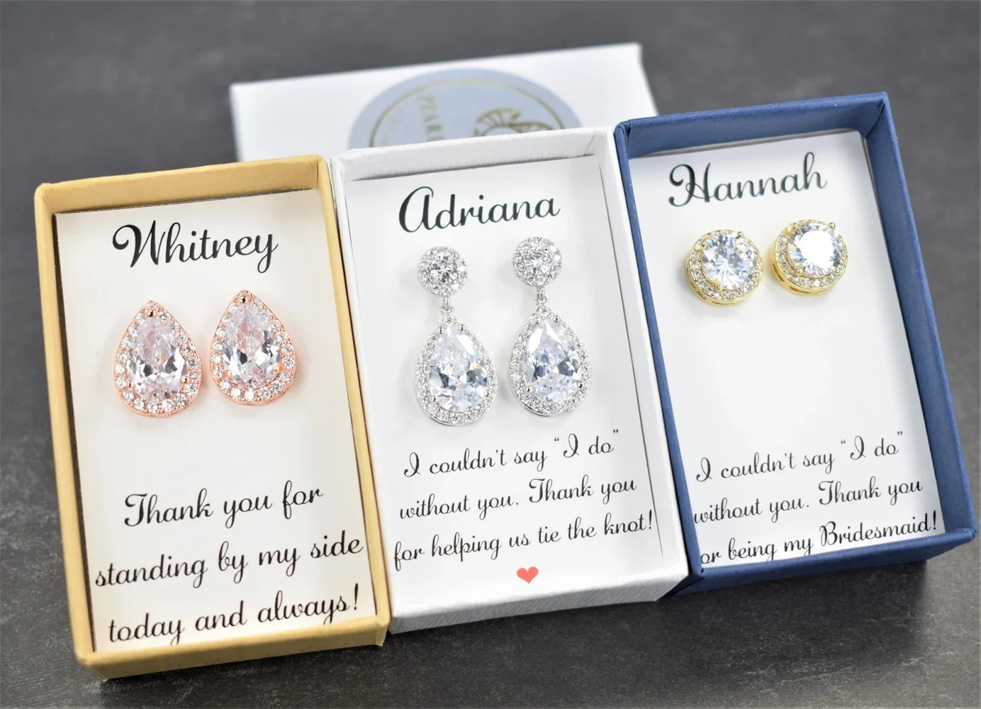 Personalized Bridesmaid gifts, bridesmaid earrings tear drop, Bridesmaid jewelry set, bridesmaid round earrings gift, bridesmaid