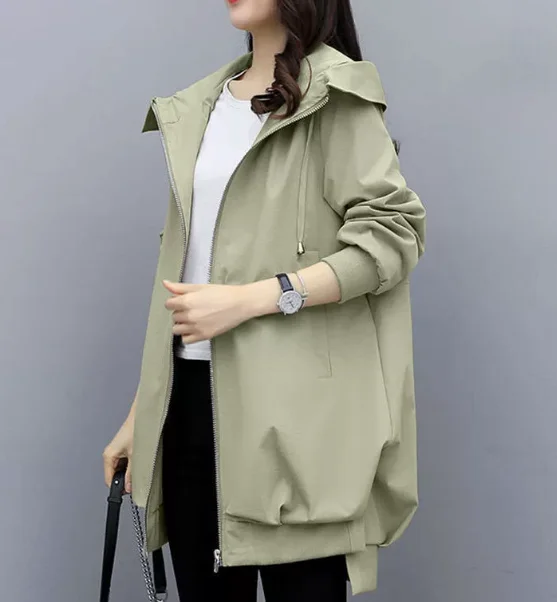 سترة واقية غير رسمية مريحة جديدة لخريف وشتاء 2025 معطف طويل للسيدات