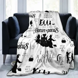 Hocus Pocus Blanket Halloween Throw Flannel s Sanderson Sisters Soft Plush  for Couch Sofa Bed Home Decor Gifts