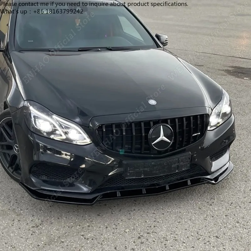 

Maxton Style Front Bumper Lip Spoiler Splitter For Mercedes E W212 S212 E300 E400 AMG Line Facelift 2012-2016 Diffuser BodyKits