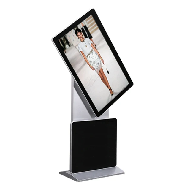 Floor-standing Digital Signage Display with Smart Interactive Information Kiosk, Rotating Touchscreen, 55-inch