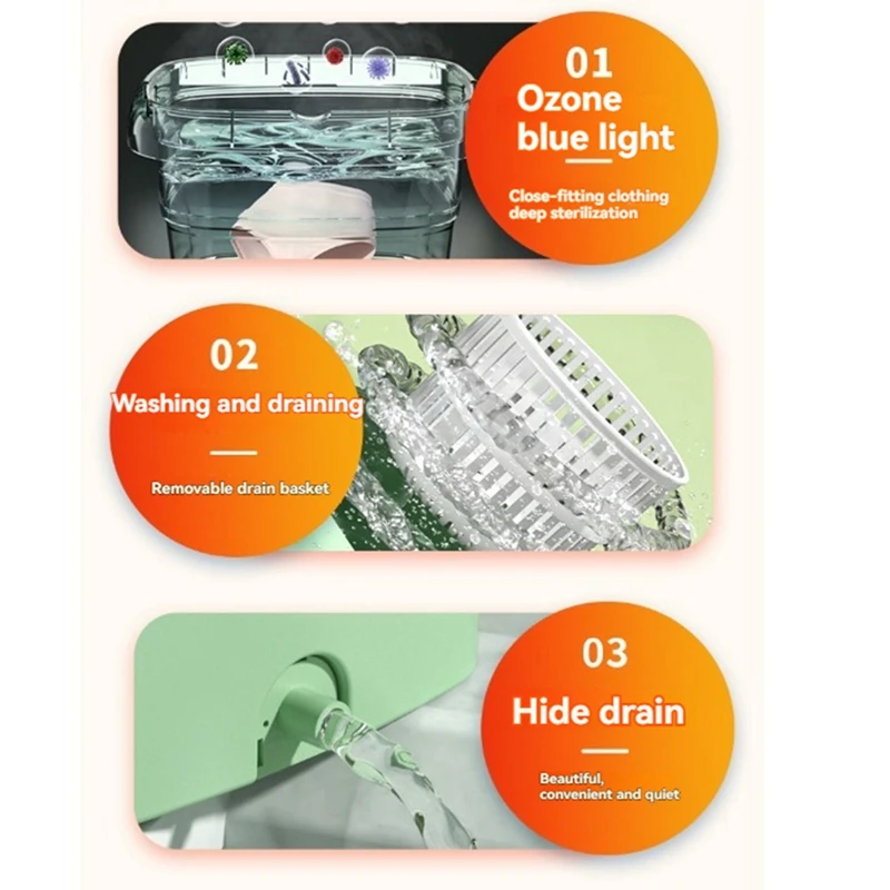 B88B-Dormitory Portable Mini Washing Machine Folding Washing Machine Portable Household Small Washing Machine