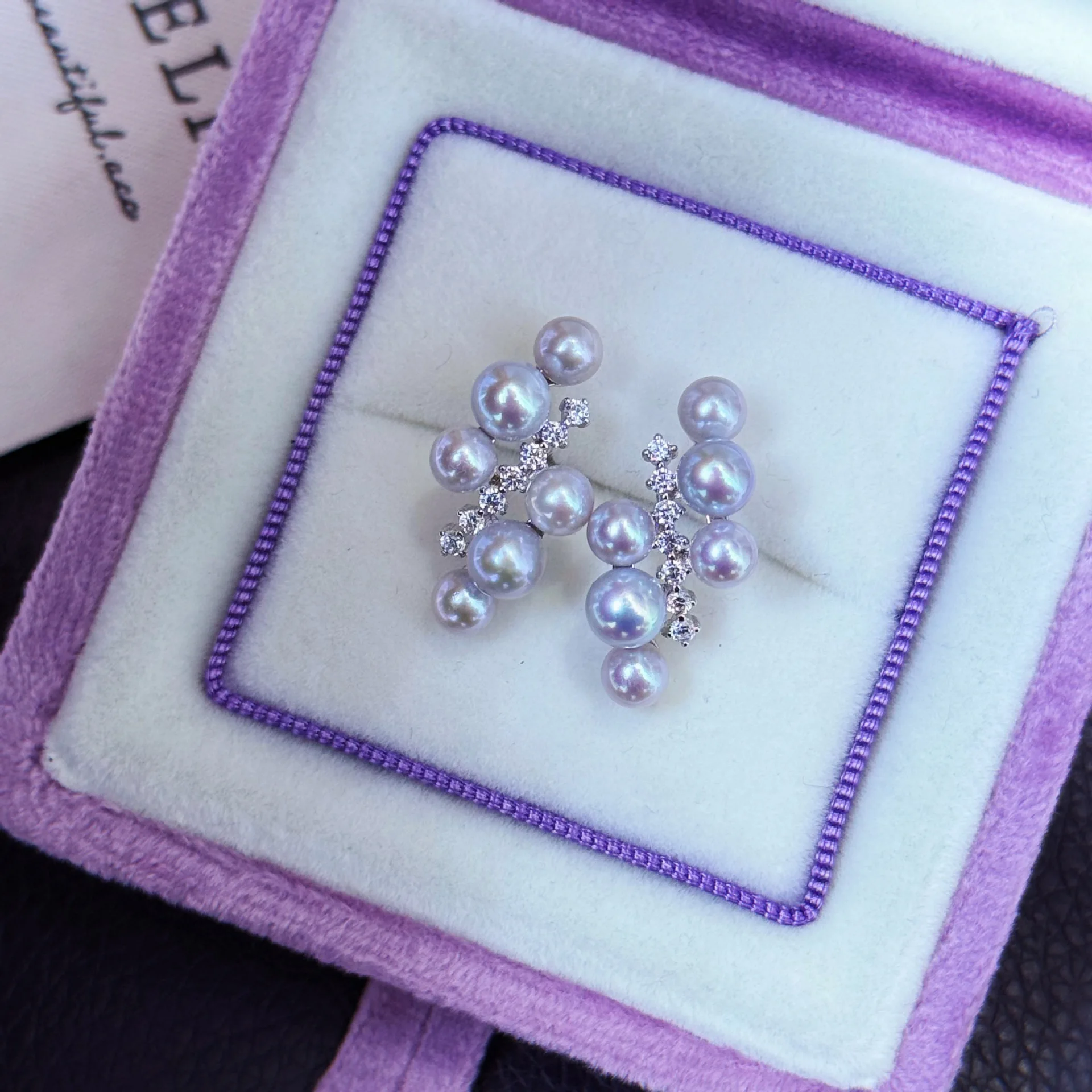 

Двухрядные серьги со звездами и жемчугом, стерлинговое серебро S925, серьги из натурального пресноводного настоящего конопляного жемчуга