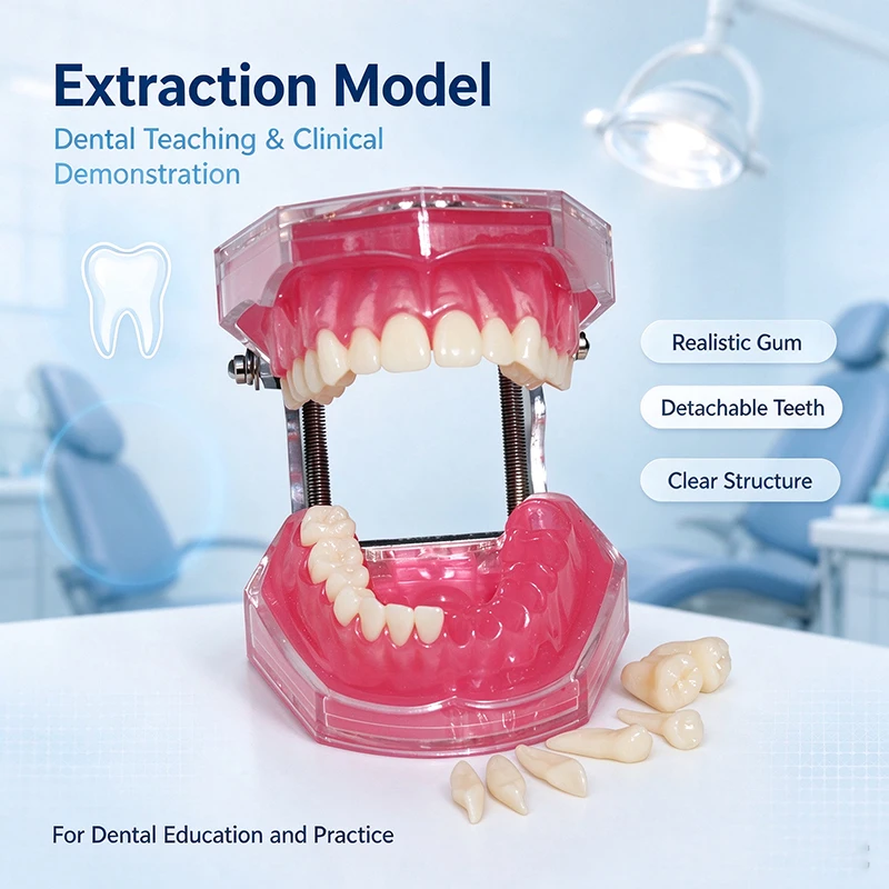 Detachable Tooth Extraction Model Dental Preparation Practice Typodont Model Medical Teaching Training Equipment for Dentistry S
