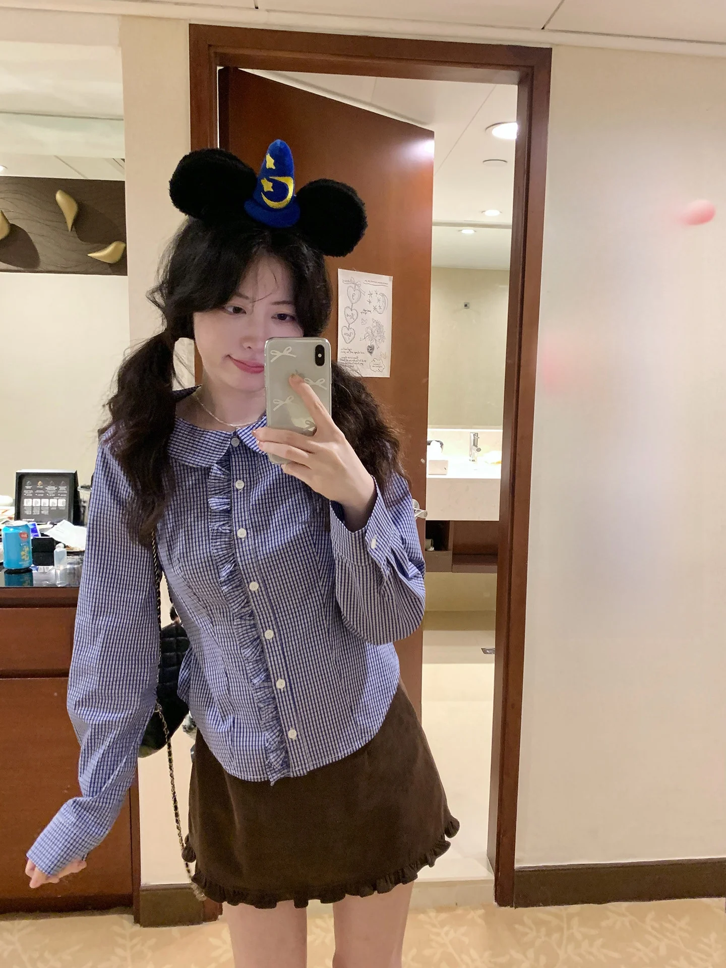 

Корейская женская блузка PtonUmi с длинным рукавом, приталенного кроя, с воротником-рюшами и завязками на талии, для повседневной носки, с цветочным принтом