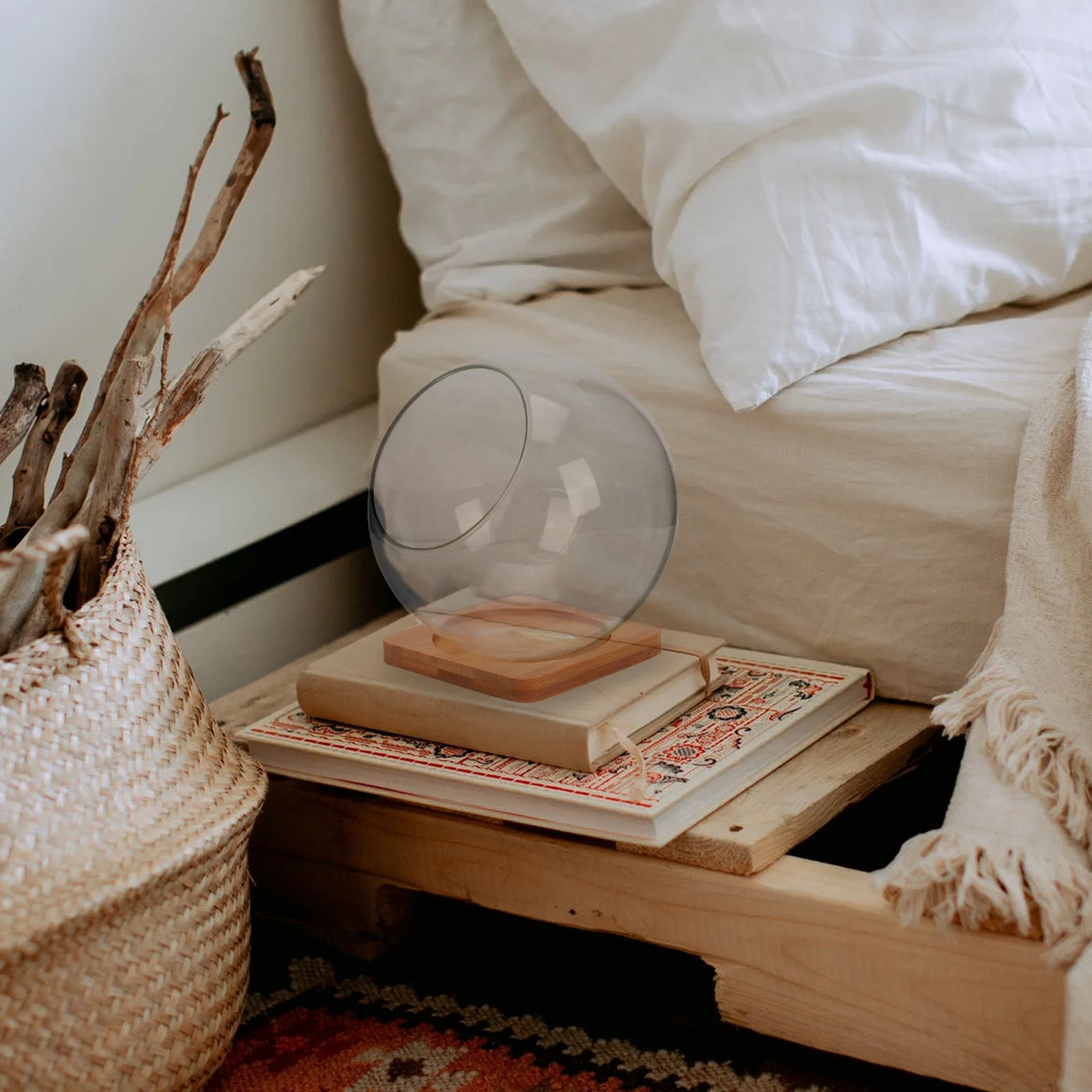 

1Set Moss Flowerpot Glass Micro Landscape Bottles Sturdy Decorative Glass Succulent Flowerpot Home Storage Organizer