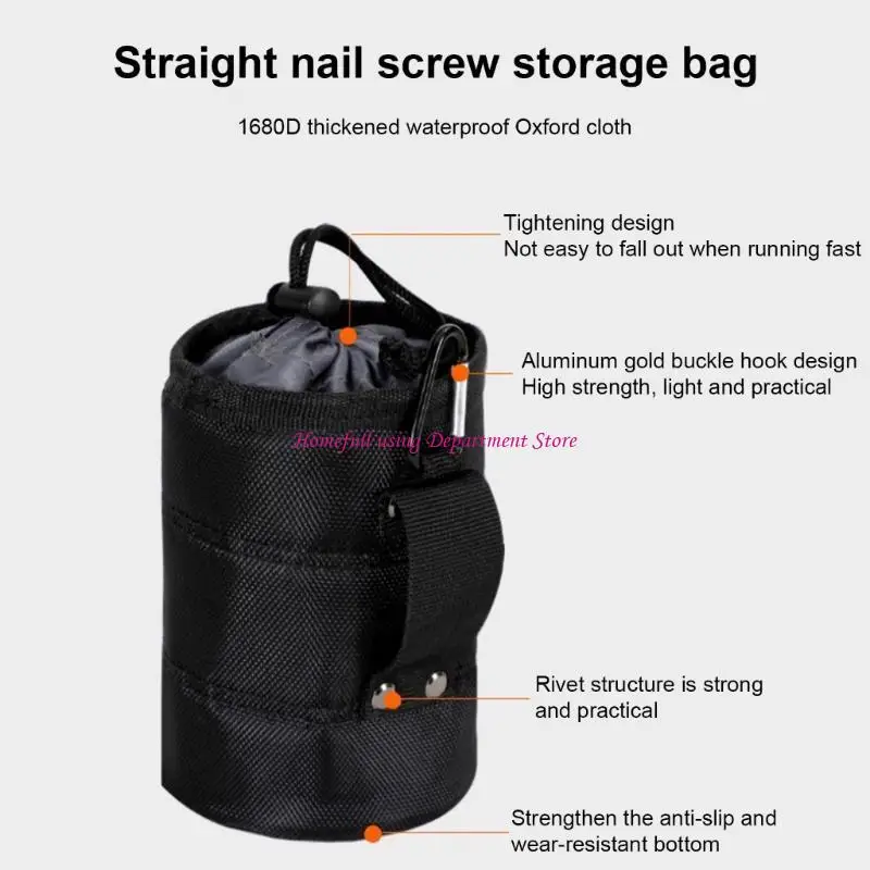 Tool Belt Cylinder Storage Bag Large Capacity Waist Pack for Handymans Tool