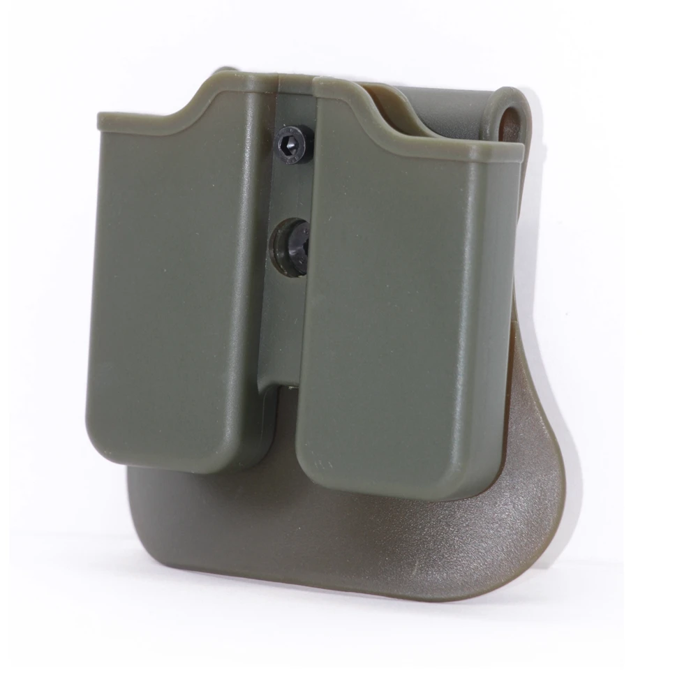 Tactical Double Magazine Pouches for Glock 17 19 M9 Colt 1911 9mm Gun Mag Pouch Case Defense Hunting Accessories