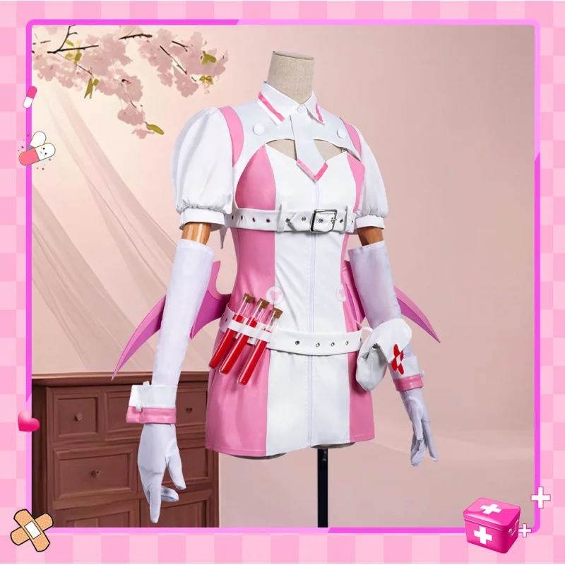 Disfraz de Cosplay Muse Dash Buro, disfraz de ídolo Virtual, disfraz de Anime Cos, falda superior de enfermera, disfraz de fiesta de Halloween para mujeres adultas