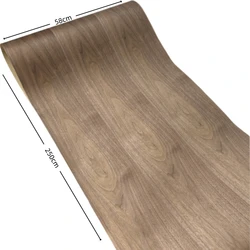250*58cm Natural Black Walnut, Kraft Paper Back Veneer for Restoration of Furniture Tabletops and Stero Speaker, Veneered Walnut