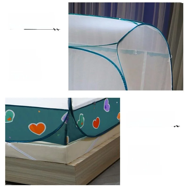 No-Install Three-Door Mongolian Yurt Mosquito Net 12m 15m 18m Breathable Polyester Fiber Student Home Use Mosquito Curtain