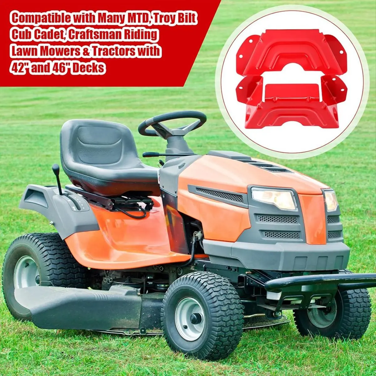 Budget-Friendly Lawn Mower Parts 783-06424A-0637 783-06424A Red Deck Belt Cover, for 783-06424A-0637 2pack