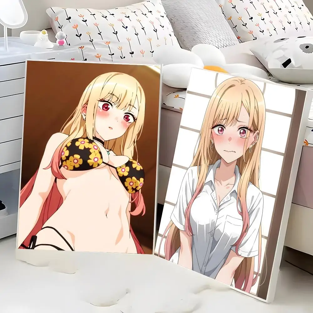 Daily Life Anime My Dress-Up Darling Painting Calligraphy Poster Eco-Friendly Decor Vintage Office Frameless Canvas