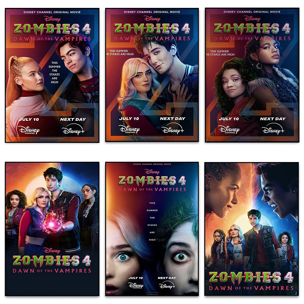 Zombies 4 Dawn of The Vampires Movie Canvas Print Poster 2025 Zombie Movie Decorative Painting Mural Modern Home Room Decor Gift