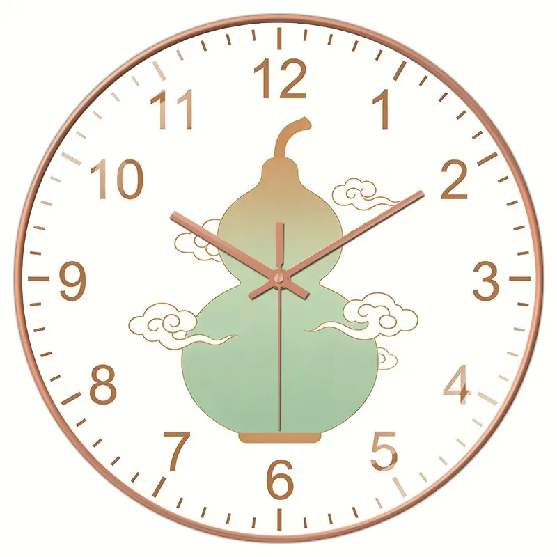 New Chinese Minimalist Wall Clock for Living Room Guofeng Style Creative Silent Wall Watch Decorative Home Timepiece