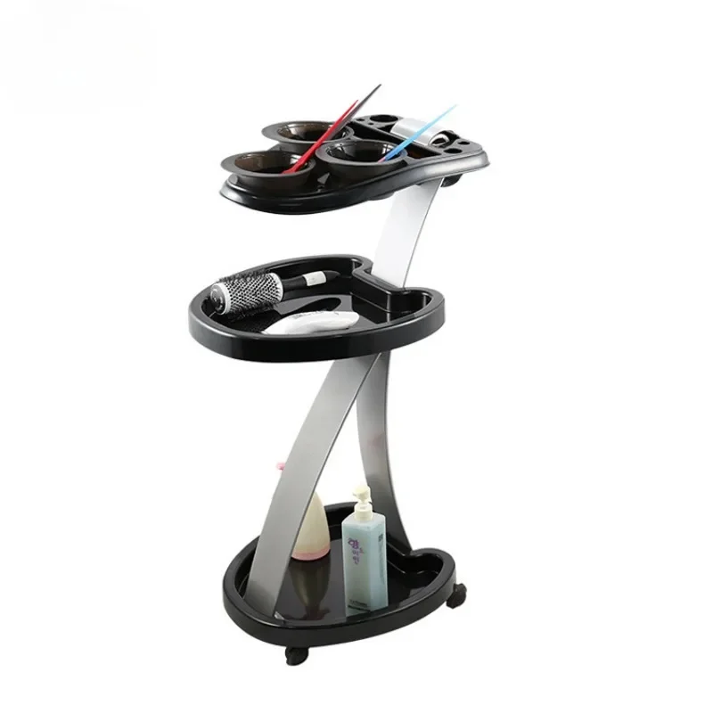 Nordic Hair Salon Rolling Cart Multifunction Hair Beauty Designers Metal Salon Trolley Barbershop Specific Salon Furniture FYST