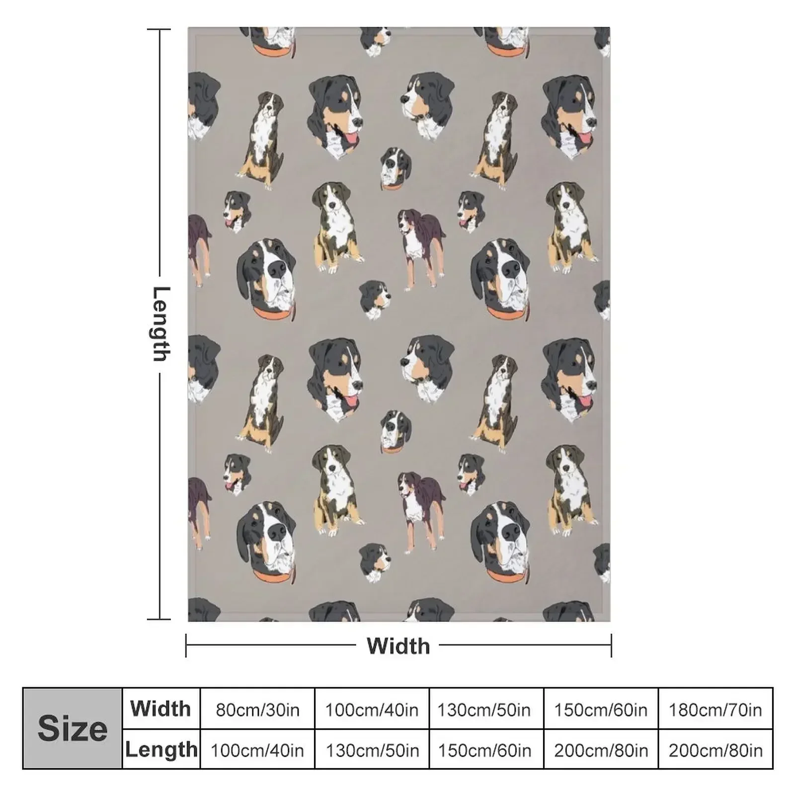 Greater Swiss Mountain Dog Sketchy Modern Pattern Design Throw Blanket valentine gift ideas halloween cosplay anime Blankets