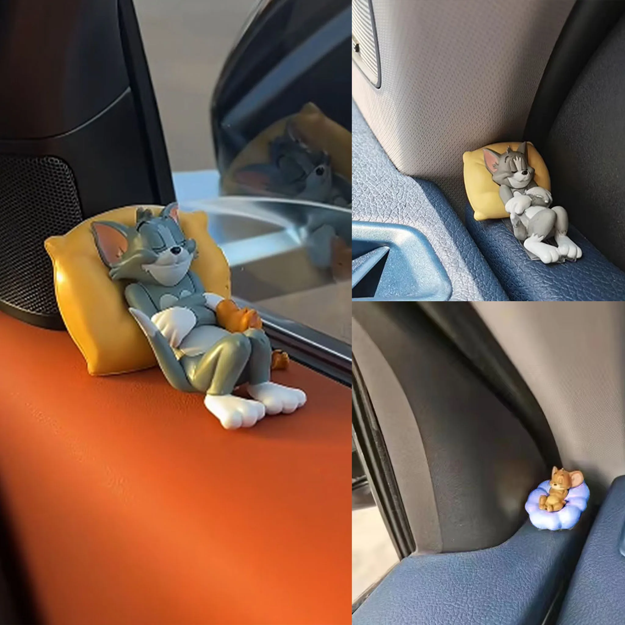 Figura Decorativa de Tom y Jerry para el Tablero del Auto, Adorno de Dibujos Animados para el Interior del Vehículo, Colección de Accesorios para Auto