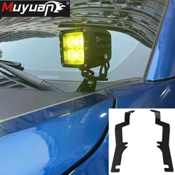 Front Hood LED Work Lights Pod a Pillar Mounting Brackets Fit for Ford F150 Raptor 2016 2017 2018 2019 2020(1 Pair)