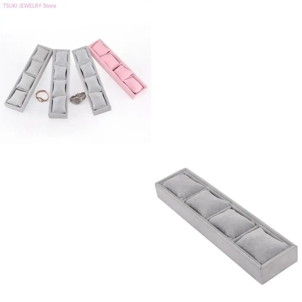 

62KE Универсальный держатель для ювелирных изделий Стильный держатель для хранения часов 4 сетки Органайзер для браслетов