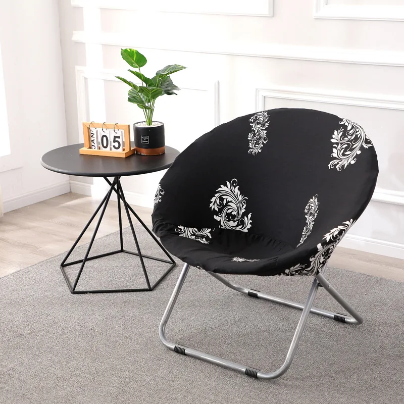 Silver Fox Fur Corn Velvet Milk Silk Elastic Chair Cover for Lazy Moon Sun Radar Folding Chairs
