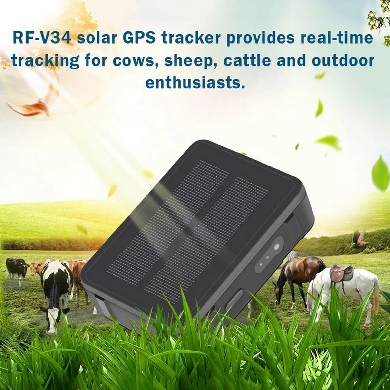 วัวสัตว์ GPS Tracker WiFi พลังงานแสงอาทิตย์แกะ CAMEL Horse GPS Locator Ip67 กันน้ํา Tracker Voice Monitor สัตว์เลี้ยง GSM Quad-Band