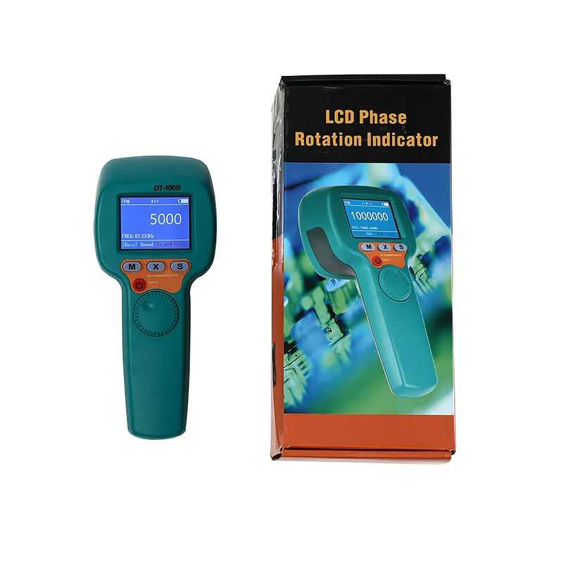 DT-100B LED Digital Stroboscope Flash Strobe Tachometer Speed Tester Non-Contact Gear Printing Rotation Speed Analyz Handheld