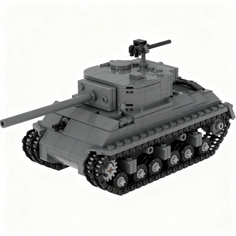 

624pcs MOC M4A3E8 Sherman Model Building Blocks Construction Toy Christmas Gifts DIY Creative Idea Education Birthday Assemble