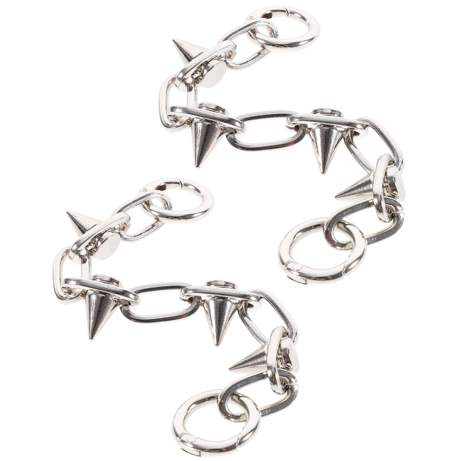 

2pcs Shoe Chains Punk Shoes Accessory Wind Decorative Accessories for S Hip Hop Thorn Reusable Charms
