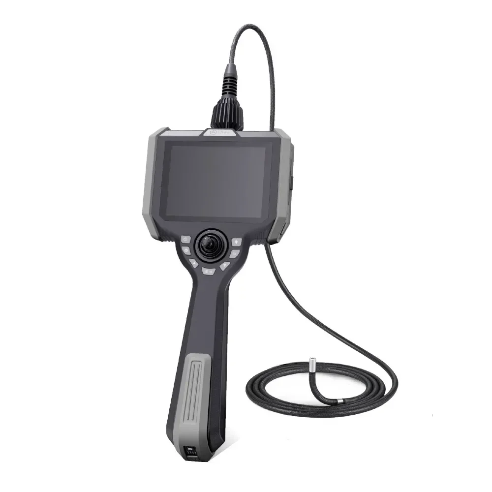 5.0 Inch HD Display 6.0mm Probe Length 5 Meters  360 Degrees Articulated Portable Video Borescope Inspection Camera