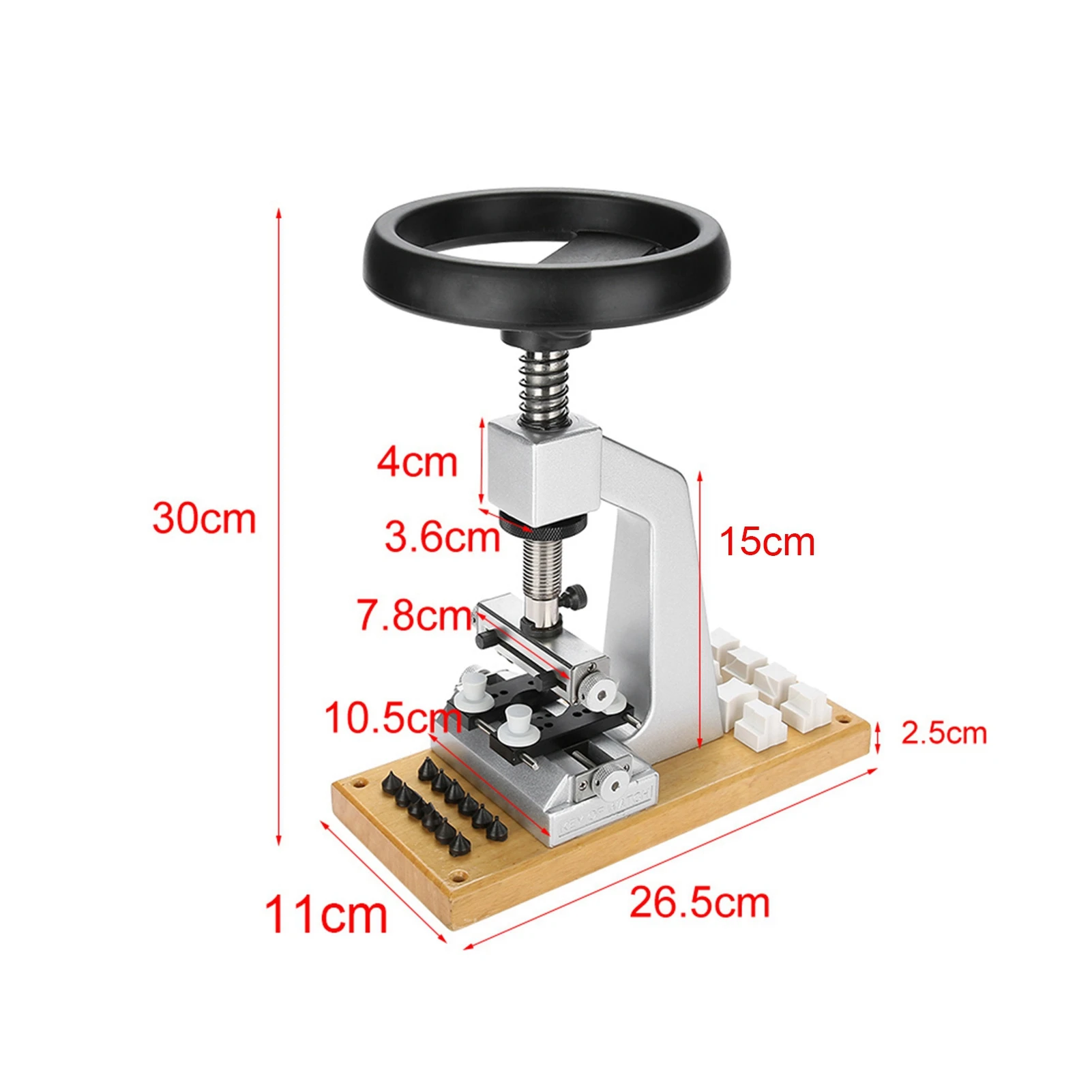 فتاحة علبة ساعة المقعد، فتاحة علبة ساعة اليد، أداة فتاحة خلفية مع 6 قوالب #5