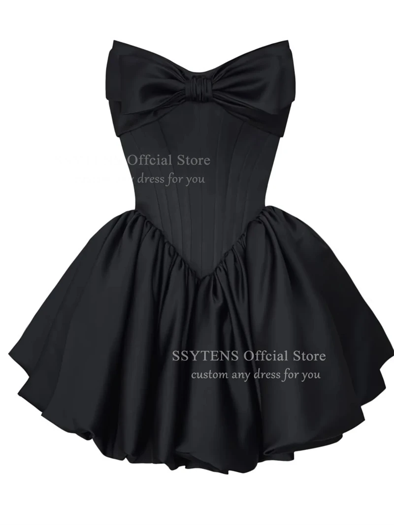 SSYTENS – Mini robe de mariée en Satin bordeaux, short, robes de soirée pour mariage civil, robes de mariée blanches personnalisées, 2026