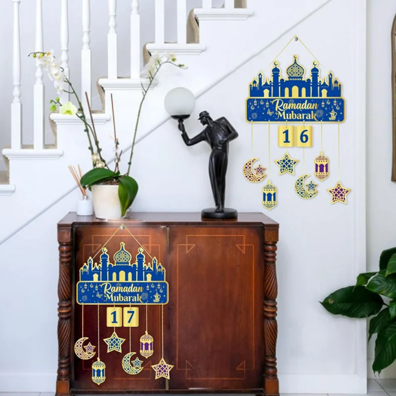 Calendarios de Adviento de vacaciones de Oriente Medio Calendarios de Adviento de vacaciones Decoración de pared de festivales para suministros de fiesta en casa