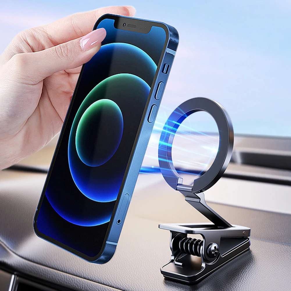 

Magnetic Airplane Travel Essentials Phone Holder Foldable Clip Universal Handsfree Airplane Phone Mount for iPhone 15 14 13 12